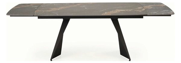 Masa extensibila ARMANI, negru cu efect de marmura/negru, piatra sinte