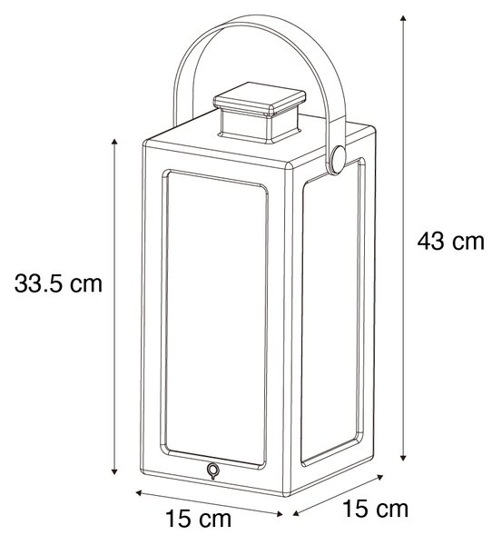Set de 2 lămpi de masă albe cu efect de flacără reîncărcabile IP44 - Stard