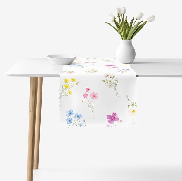 Goldea napron de masă teflonat - grădina de flori 35x140 cm