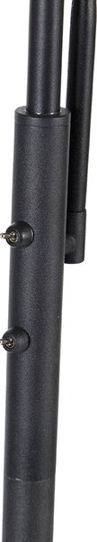 Lampa de podea moderna neagra cu LED reglabil cu brat de citit - Strela