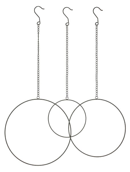Decorațiune suspendată Rumba Black 3buc