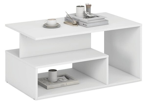Masuta cafea IVA, alb, PAL laminat, 90x51x43 cm