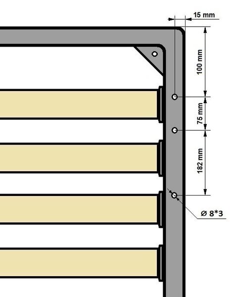 Somiera rabatabila 80x200