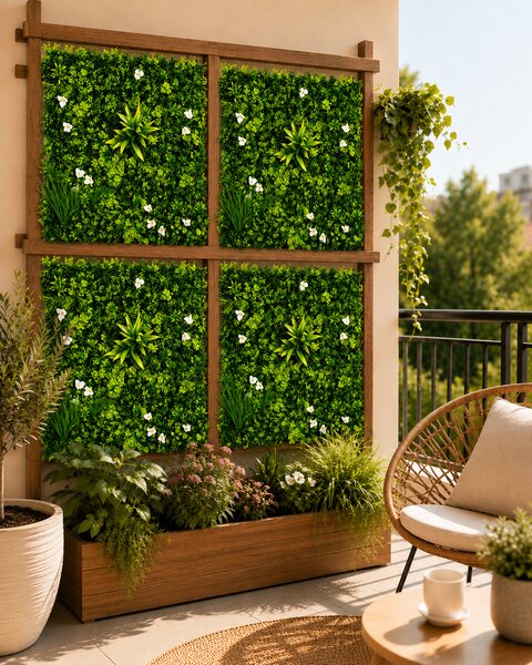 Panou Decorativ Verde Artificial B018 , 100x100 cm