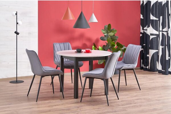 Masa extensibila RINGO, casmir/negru, PAL furniruit, 102/142x102x76 cm