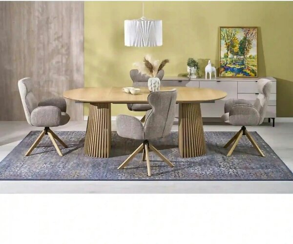 Masa extensibila FARGO, stejar, 120/210x120x77 cm