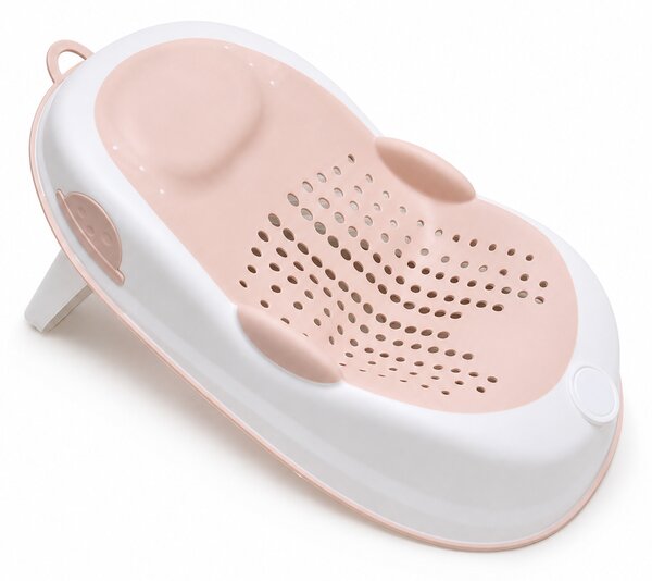 Suport baie pliabil pentru bebelusi Kidizi Soak roz, antialunecare, 0-6 luni