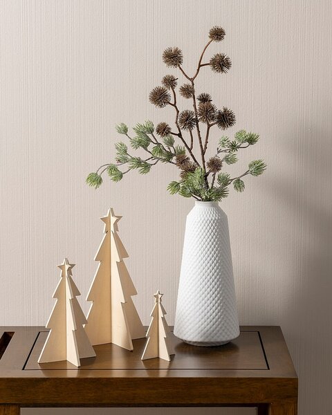 Arbori rustici decorare 3 buc naturale
