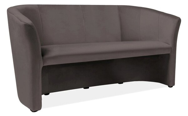 Canapea TM-3, stofa catifelata gri - Bluvel 14, 160x60x76 cm