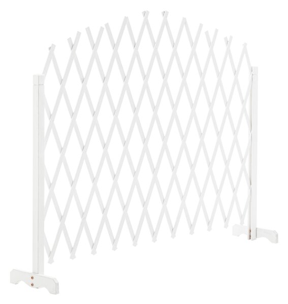 KONDELA Ecran grilaj, alb/lemn, 250 cm, KEJLY