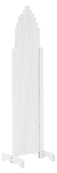 KONDELA Ecran grilaj, alb/lemn, 250 cm, KEJLY