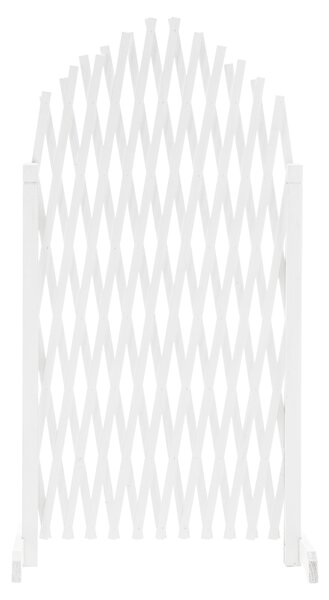 KONDELA Ecran grilaj, alb/lemn, 250 cm, KEJLY