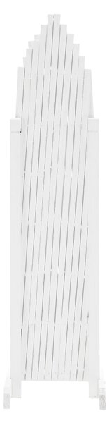 KONDELA Ecran grilaj, alb/lemn, 250 cm, KEJLY