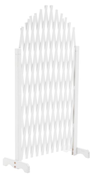 KONDELA Ecran grilaj, alb/lemn, 250 cm, KEJLY