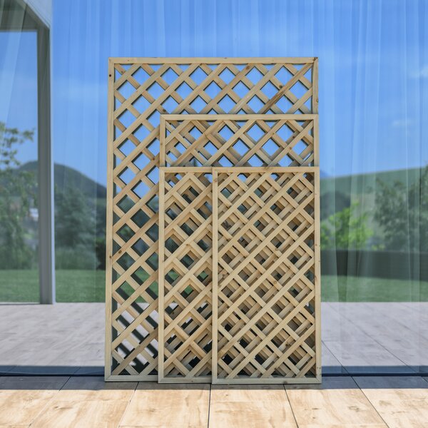 KONDELA Ecran grilaj, natural, lemn, 60x120 cm, KALIFE TYP 1