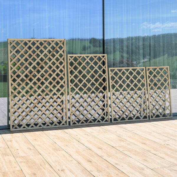 KONDELA Ecran grilaj, natural, lemn, 60x120 cm, KALIFE TYP 1