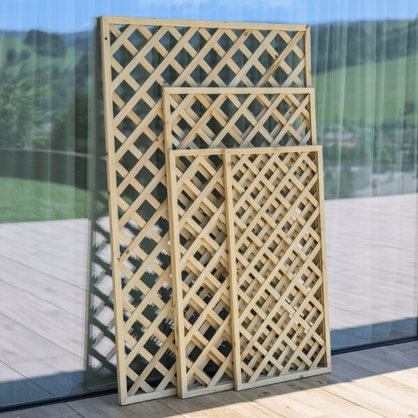 KONDELA Ecran grilaj, natural, lemn, 60x120 cm, KALIFE TYP 1