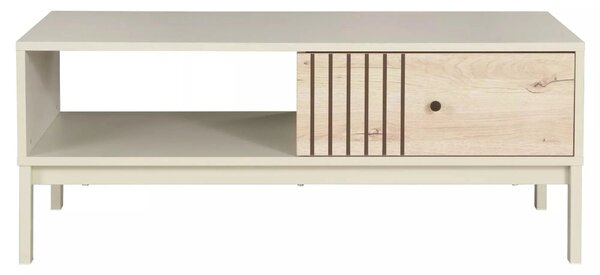 Masuta cafea FROST L5, stejar alpin/alb, PAL/metal, 100x50x40 cm