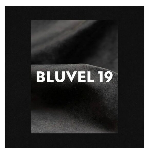 Taburet LORI, stofa catifelata negru - Bluvel 19, 39x39x34 cm