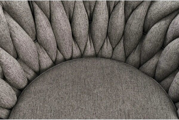 Scaun bar textil H125, gri - Nea 15, stofa clasica/otel, 53x54x90/105