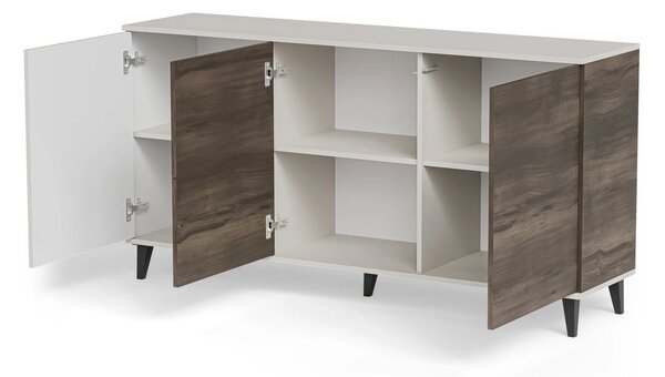 Comoda RANDOM 2 KM-1, casmir/nuc, PAL furniruit, 160x40x82 cm
