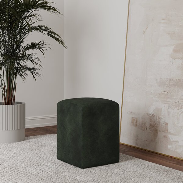 Taburet haaus Talin, Verde Inchis, Stofa, L 35 x l 35 x H 45 cm