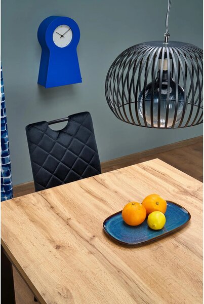Masa extensibila QUBIK, stejar artisan/negru, PAL laminat, 80/200x80x7