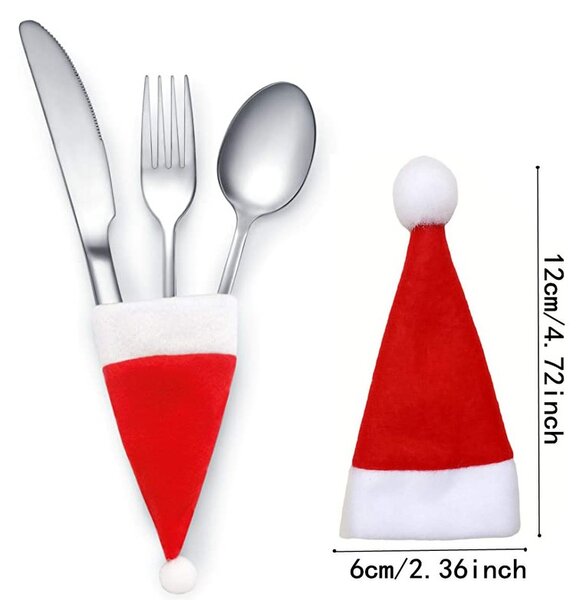 Buzunar pentru tacamuri SANTA POCKET rosu, 1 buc