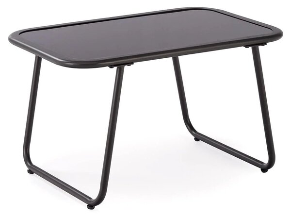 Set gradina HUDSON, gri/negru, stofa clasica/plasa/metal/sticla, cu ma