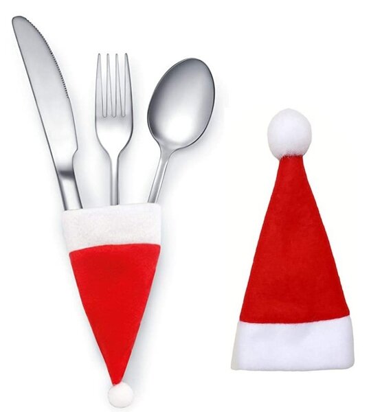 Buzunar pentru tacamuri SANTA POCKET rosu, 1 buc