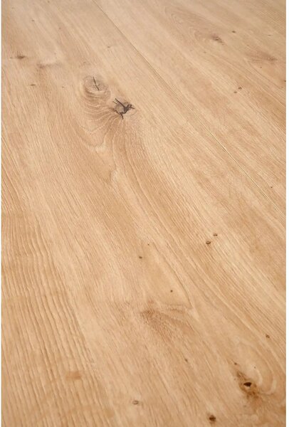 Masa extensibila PIVOT, stejar artisan/negru, PAL laminat/lemn, 102/14