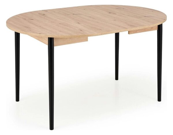 Masa extensibila PIVOT, stejar artisan/negru, PAL laminat/lemn, 102/14