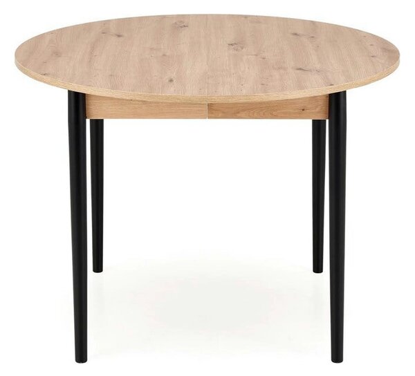 Masa extensibila PIVOT, stejar artisan/negru, PAL laminat/lemn, 102/14