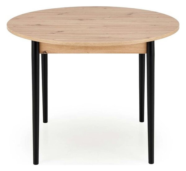 Masa extensibila PIVOT, stejar artisan/negru, PAL laminat/lemn, 102/14