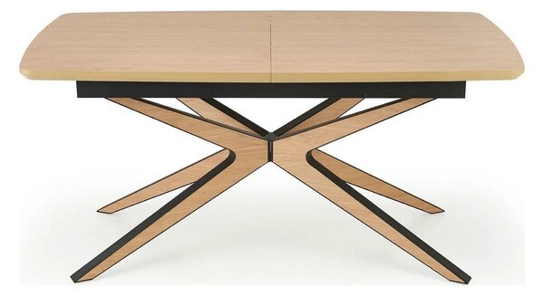 Masa extensibila JAMES, stejar/negru, 160/220x90x76 cm