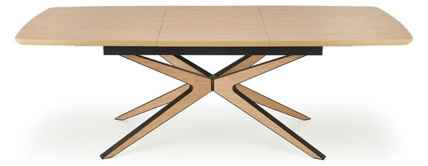 Masa extensibila JAMES, stejar/negru, 160/220x90x76 cm