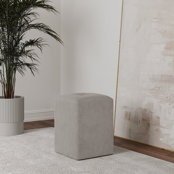 Taburet haaus Talin, Gri, Stofa, L 35 x l 35 x H 45 cm