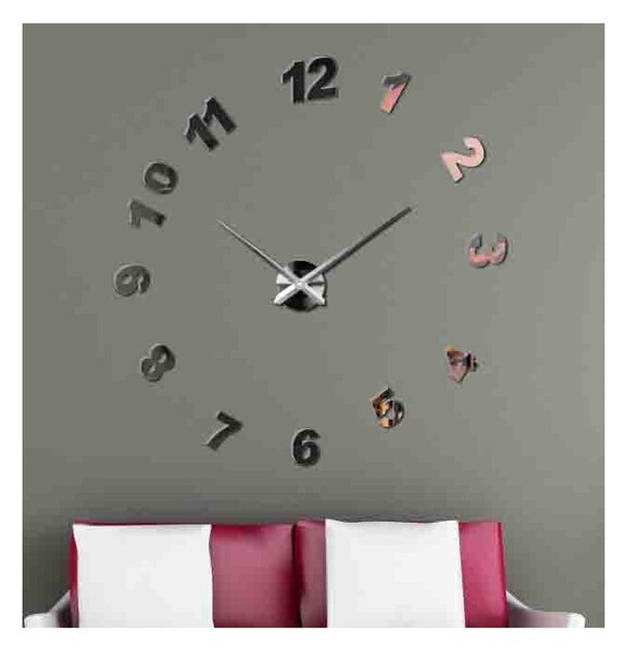 Ceas de perete modern, adeziv - TRINITY