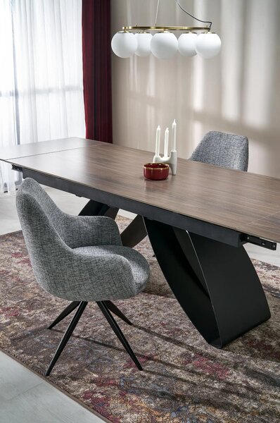 Scaun K564, gri/negru, stofa clasica/metal, 60x63x87 cm