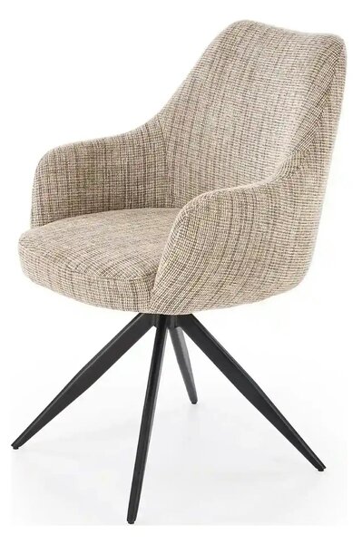 Scaun K564, bej/negru, stofa clasica/otel, 60x63x87 cm