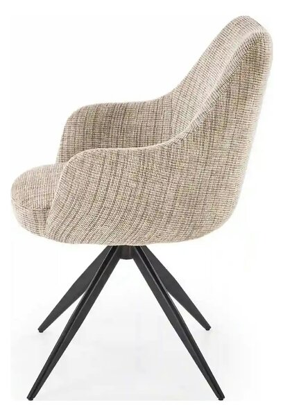 Scaun K564, bej/negru, stofa clasica/otel, 60x63x87 cm