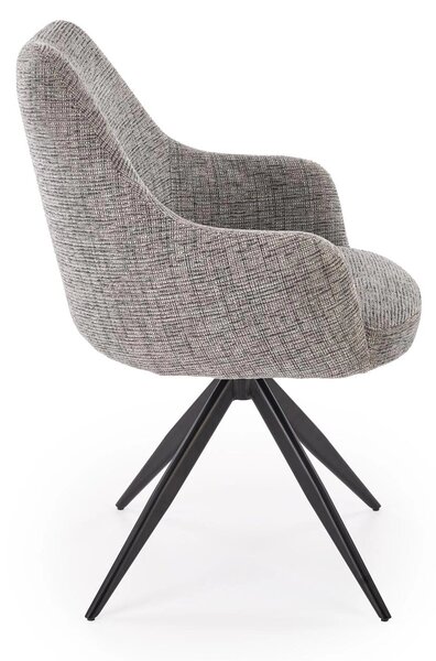 Scaun K564, gri/negru, stofa clasica/metal, 60x63x87 cm