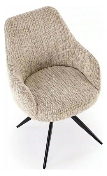 Scaun K564, bej/negru, stofa clasica/otel, 60x63x87 cm