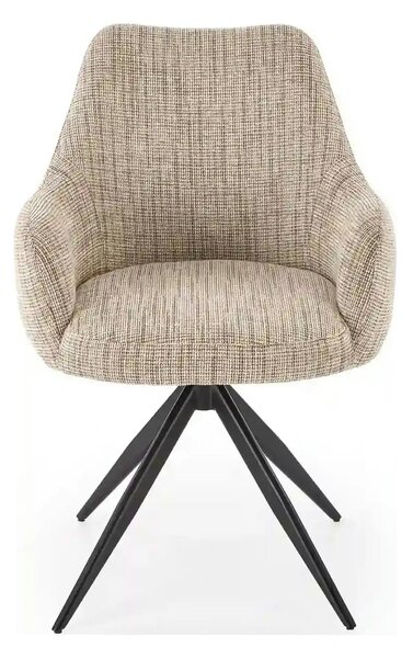 Scaun K564, bej/negru, stofa clasica/otel, 60x63x87 cm