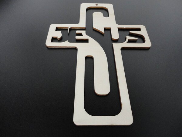 Decoratie decorativa din lemn - Isus, dimensiune: 260x187 mm