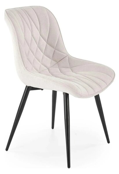 Scaun K567, bej - Havana 2, stofa catifelata/otel, 47x63x85 cm