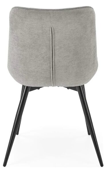 Scaun K567, gri - Havana 15, stofa catifelata/otel, 47x63x85 cm
