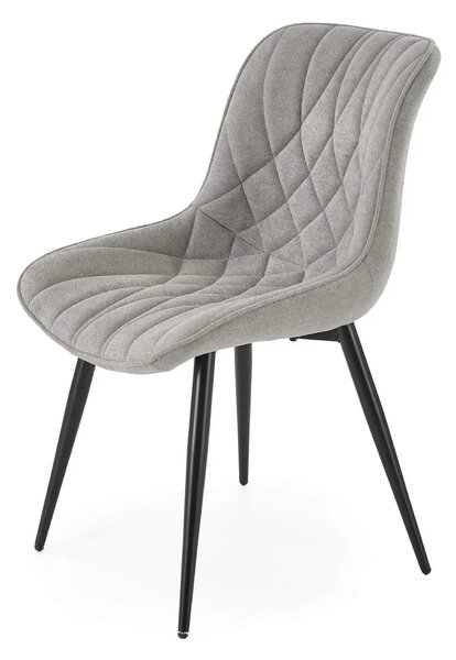 Scaun K567, gri - Havana 15, stofa catifelata/otel, 47x63x85 cm