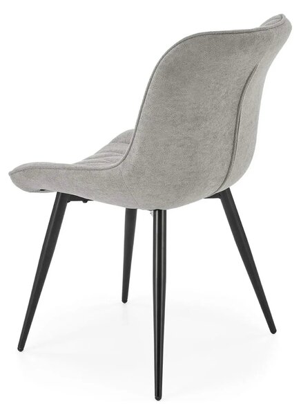 Scaun K567, gri - Havana 15, stofa catifelata/otel, 47x63x85 cm
