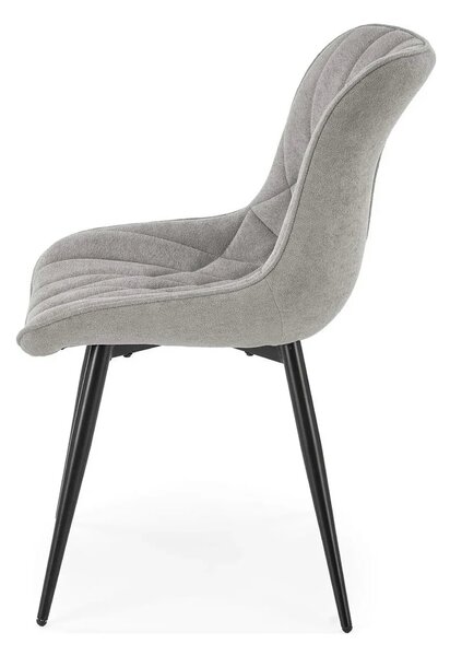 Scaun K567, gri - Havana 15, stofa catifelata/otel, 47x63x85 cm